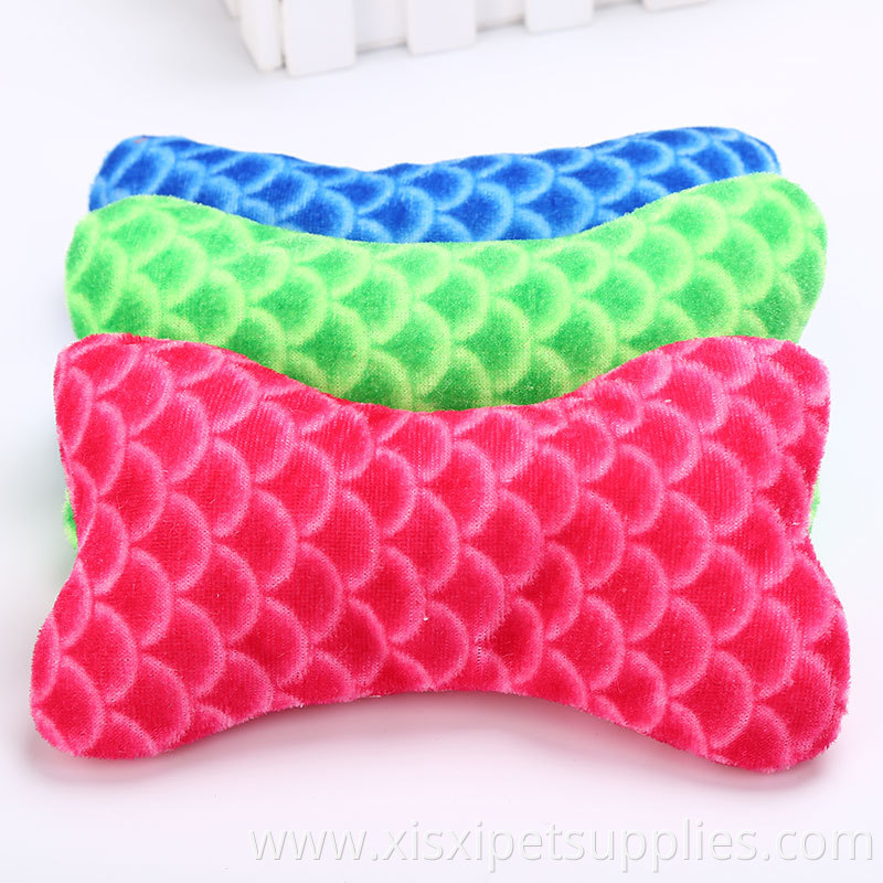 Dog Toys Wholesale Colorful Bone Shape Stuffed Squeaky Plush for Dogs Chew Toys Pet Toys Soft Plush+stuffing +squeaker Plush Boe